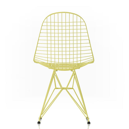 DKR Eames Wire Chair | Citron Powder Coat Frame with Black Glides