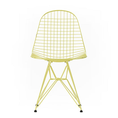 DKR Eames Wire Chair | Citron Powder Coat Frame with Black Glides