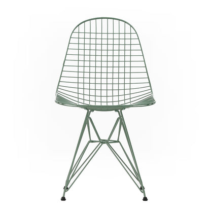 DKR Eames Wire Chair | Sea Foam Green Powder Coat Frame with Black Glides