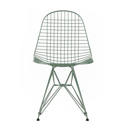 DKR Eames Wire Chair | Sea Foam Green Powder Coat Frame with Black Glides