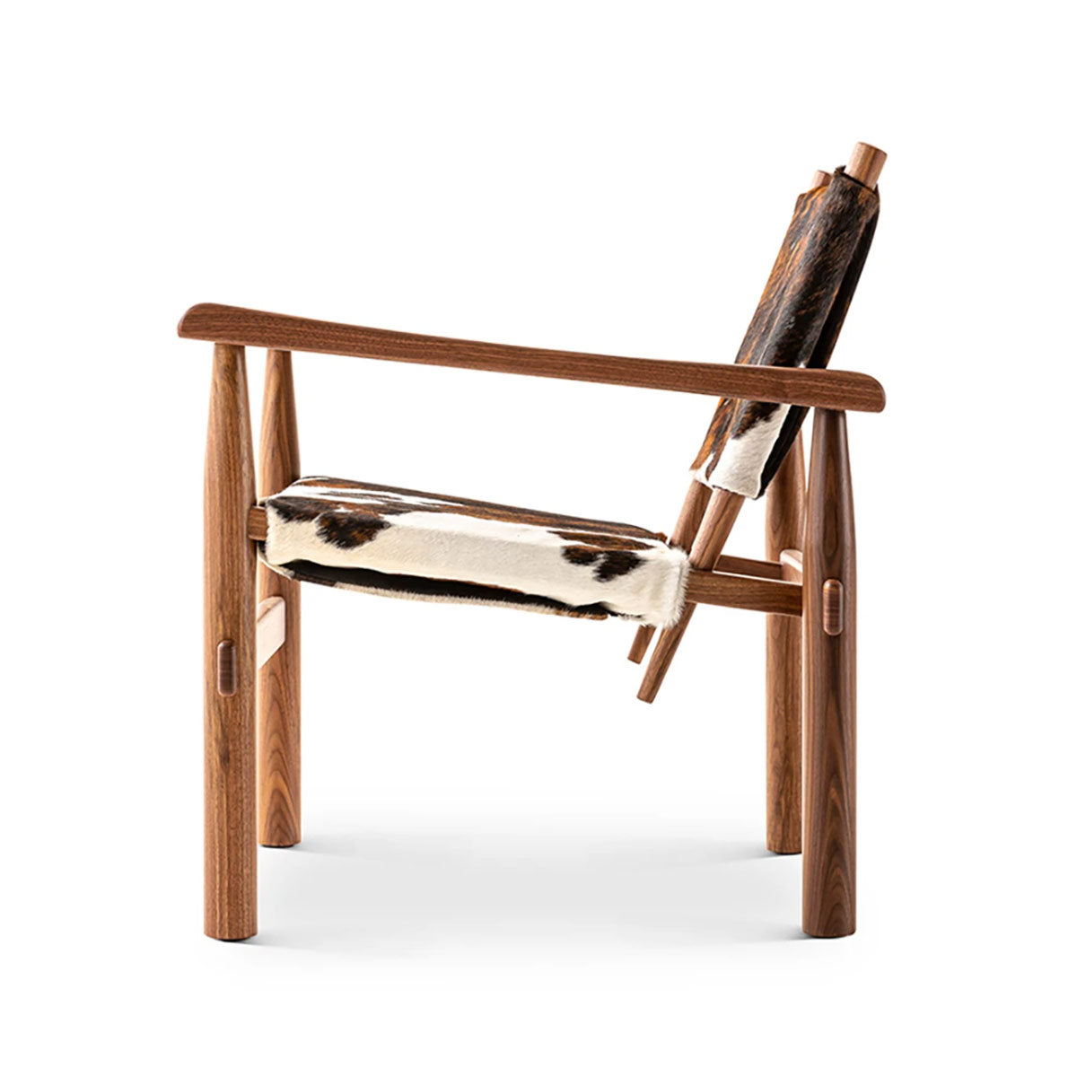 Doron Hotel Chair | Black Brown White Hairyskin Seat and Back