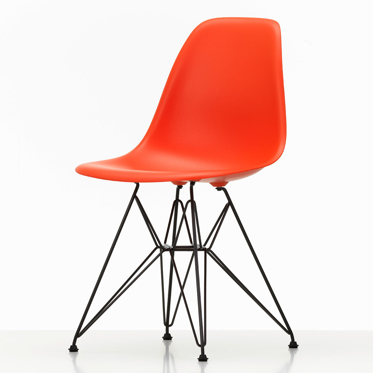 DSR Eames Plastic Side Chair | Polypropylene Seat Shell in Poppy Red