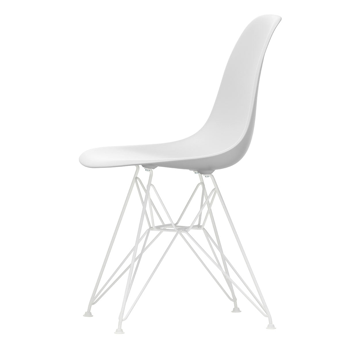 DSR Eames Plastic Side Chair | Polypropylene Seat Shell in Cotton White