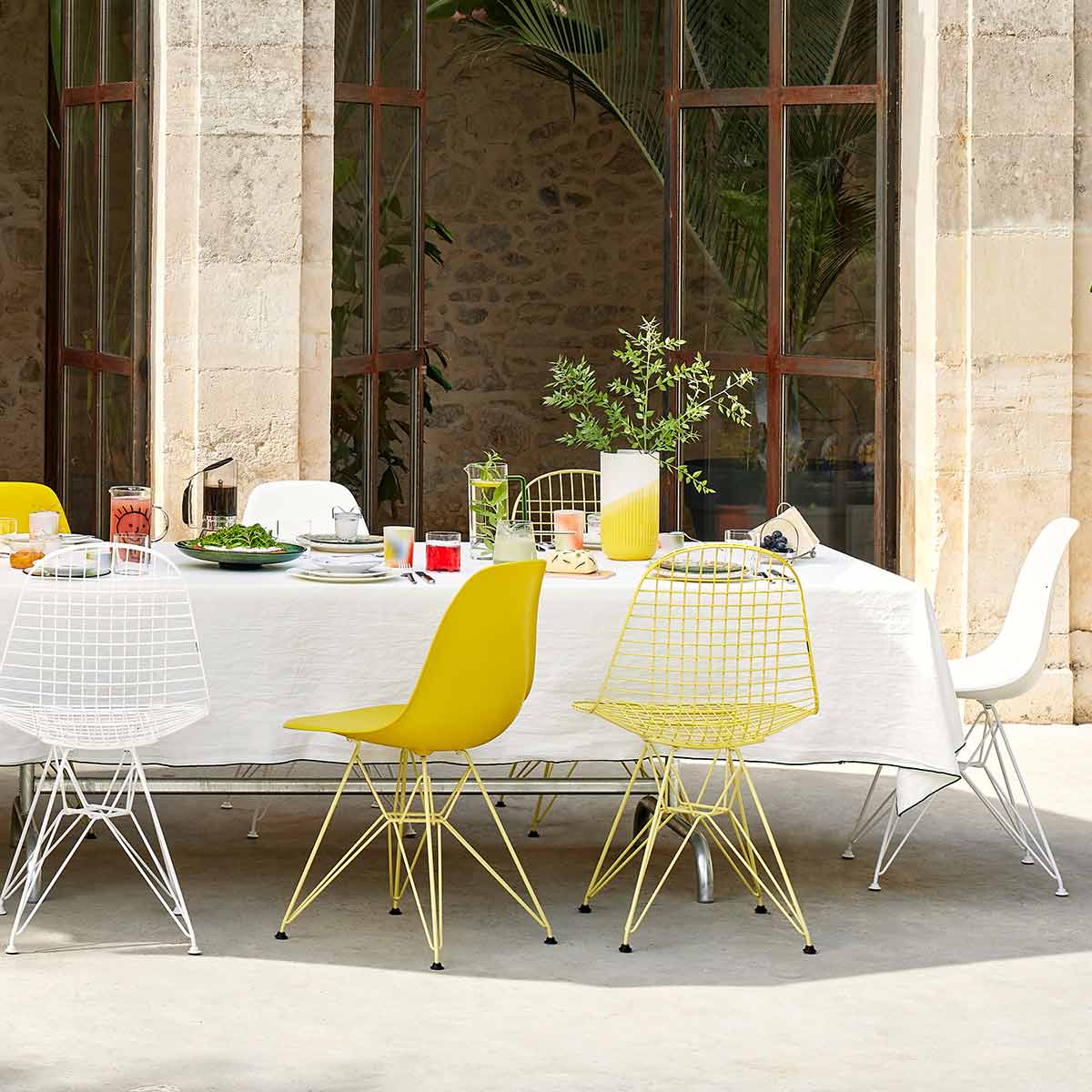 DSR Colours Chair | Polypropylene Seat Shell in Mustard