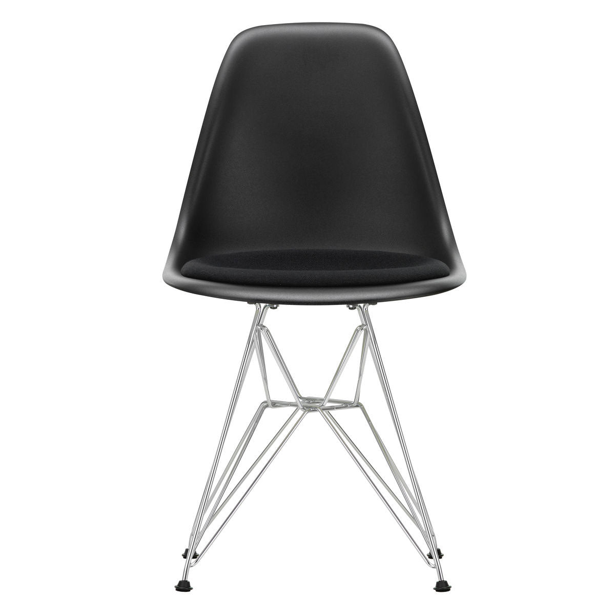 DSR Eames Chair with Seat Pad | Black Hopsak Seat Pad