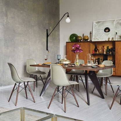 DSW Eames Fiberglass Chair | Warm Grey and Moor Brown Hopsak Seat Pad
