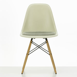 DSW Eames Fiberglass Chair | Ivory and Forest Hopsak Seat Pad
