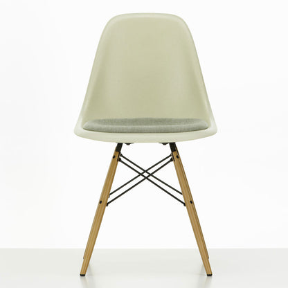 DSW Eames Fiberglass Chair | Ivory and Forest Hopsak Seat Pad
