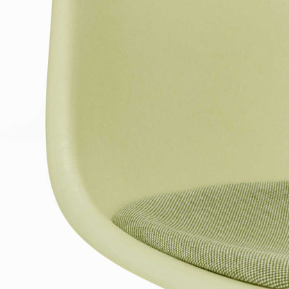 DSW Eames Fiberglass Chair | Ivory and Forest Hopsak Seat Pad