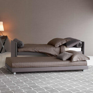 Duetto Bed Complete | Stone 568 Seattle Fabric