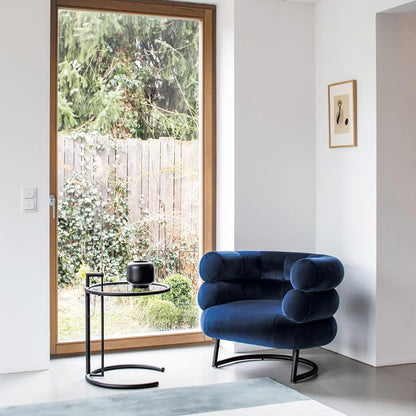 Eileen Gray E1027 Side Table | Matt Black Frame