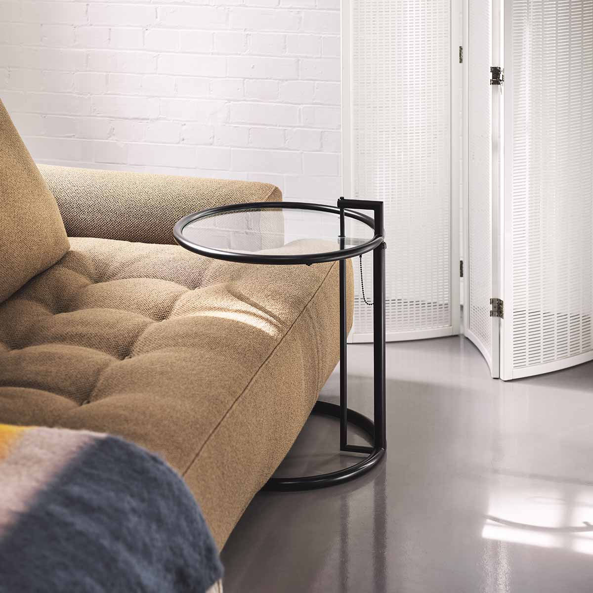 Eileen Gray E1027 Side Table | Matt Black Frame