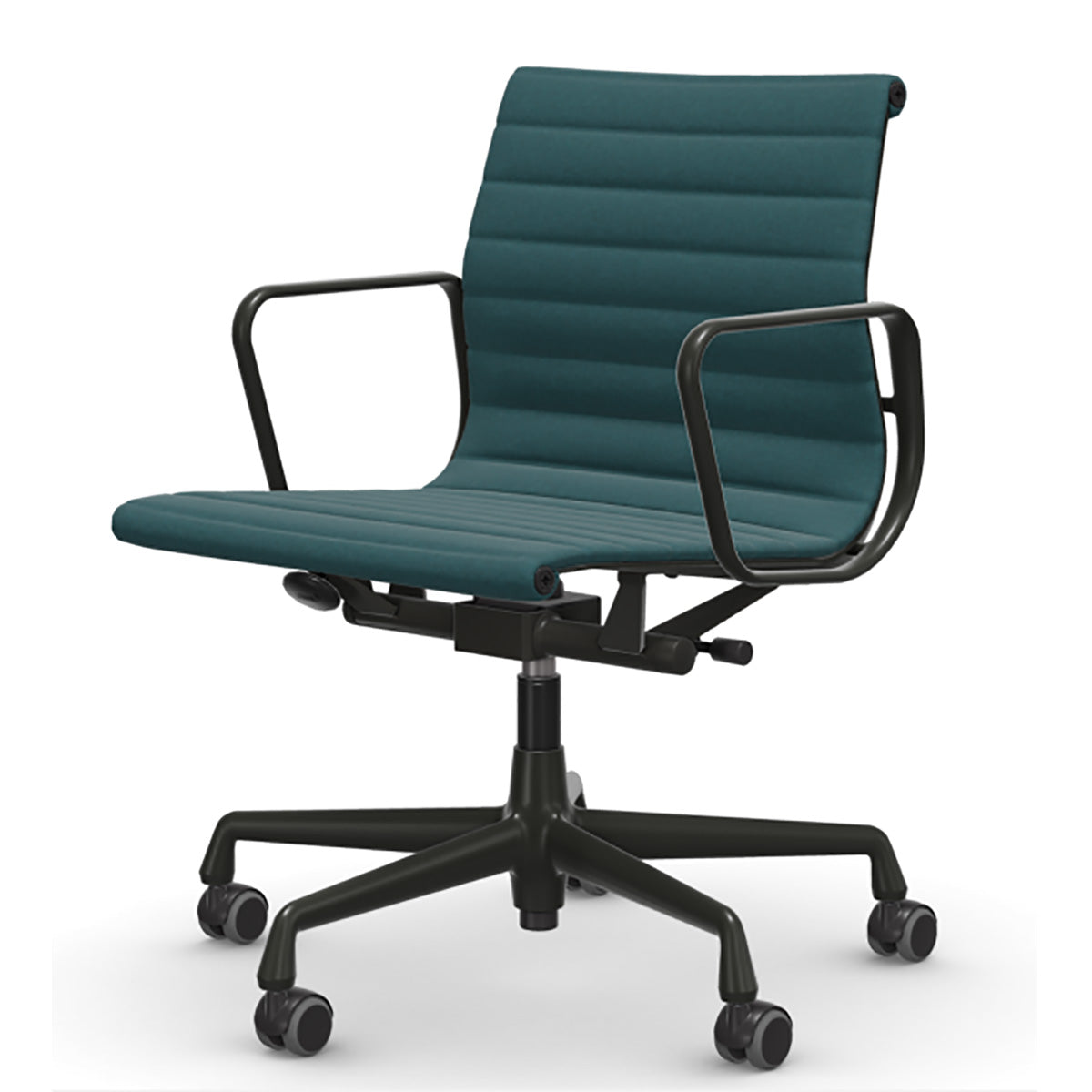 Aluminium Group EA 118 Chair | Petrol Cosy Fabric Seat and Back