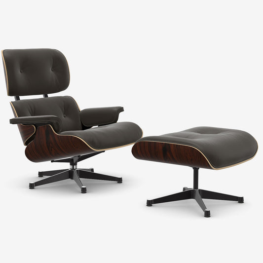 Eames Lounge Chair & Ottoman | Brown Premium F Leather Santos Palisander Shell