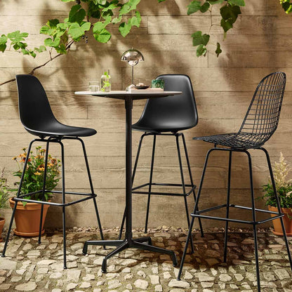 Eames Plastic Stool High | Polypropylene Seat Shell in Deep Black