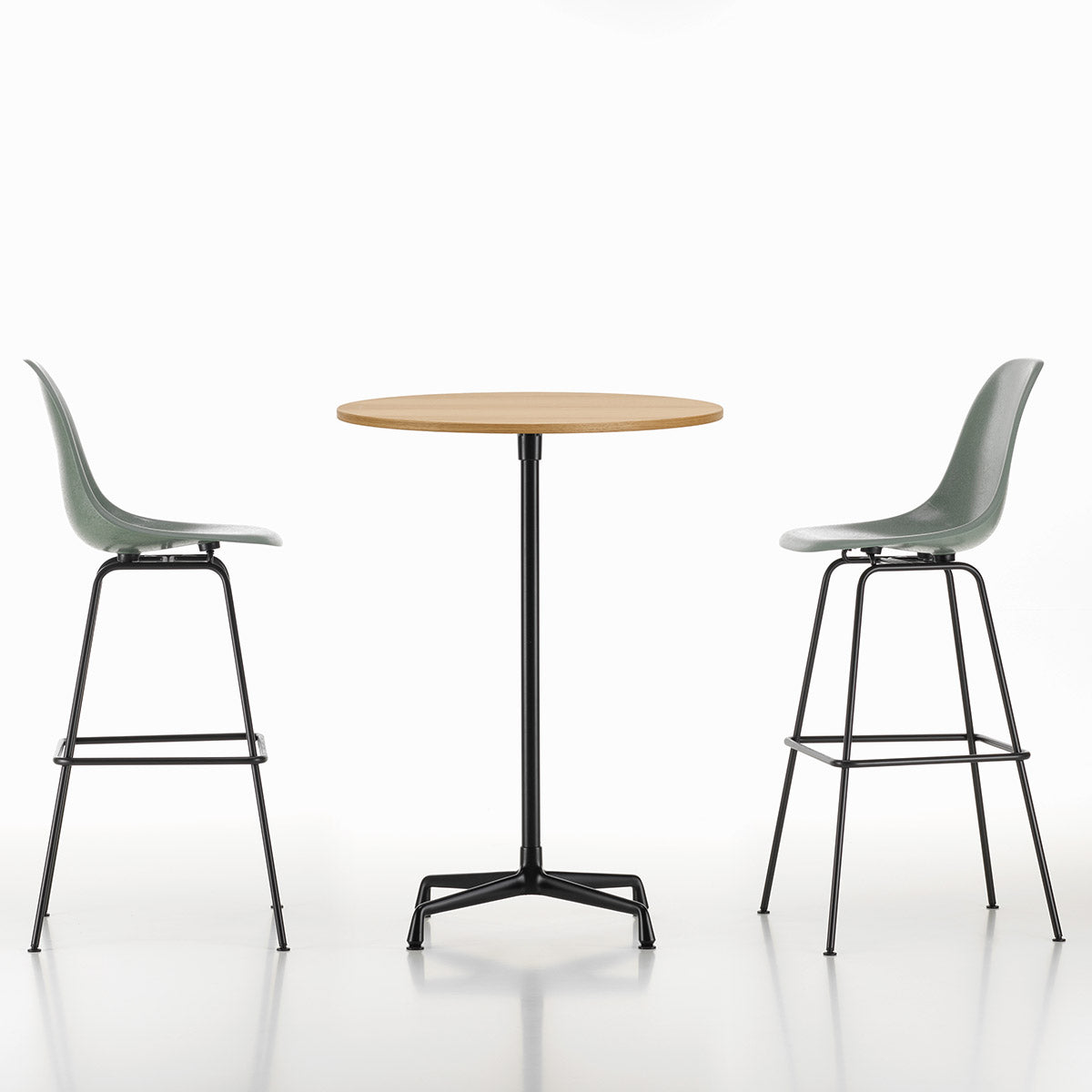 Eames Plastic Stool High | Polypropylene Seat Shell in Granite Grey