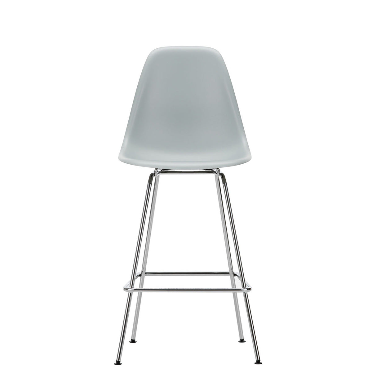 Eames Plastic Stool Medium | Polypropylene Seat Shell in Light Grey