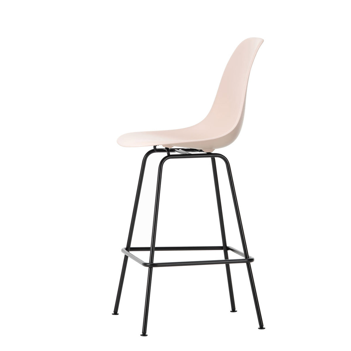 Eames Plastic Stool Medium | Polypropylene Seat Shell in Pale Rose