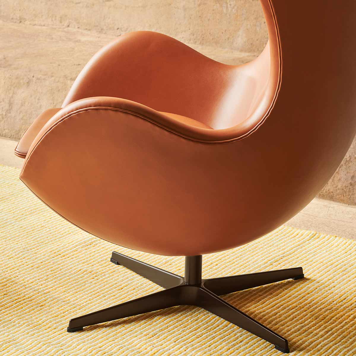 Egg Chair | Walnut Grace Leather Upholstery