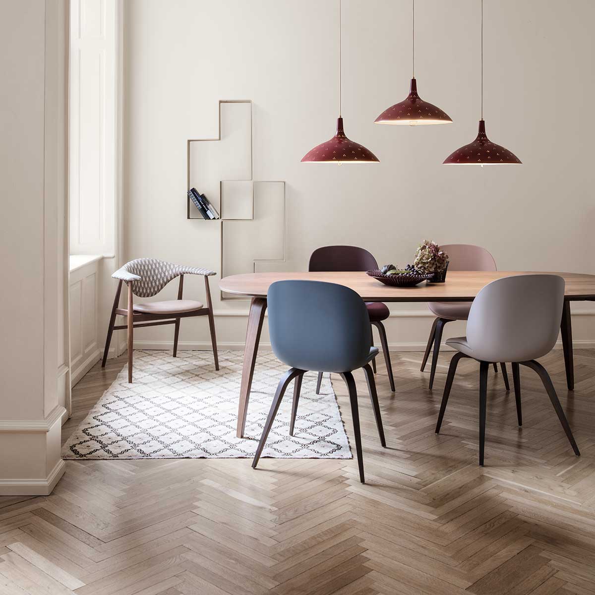 Elliptical Dining Table | American Walnut Semi Matt Lacquered Top