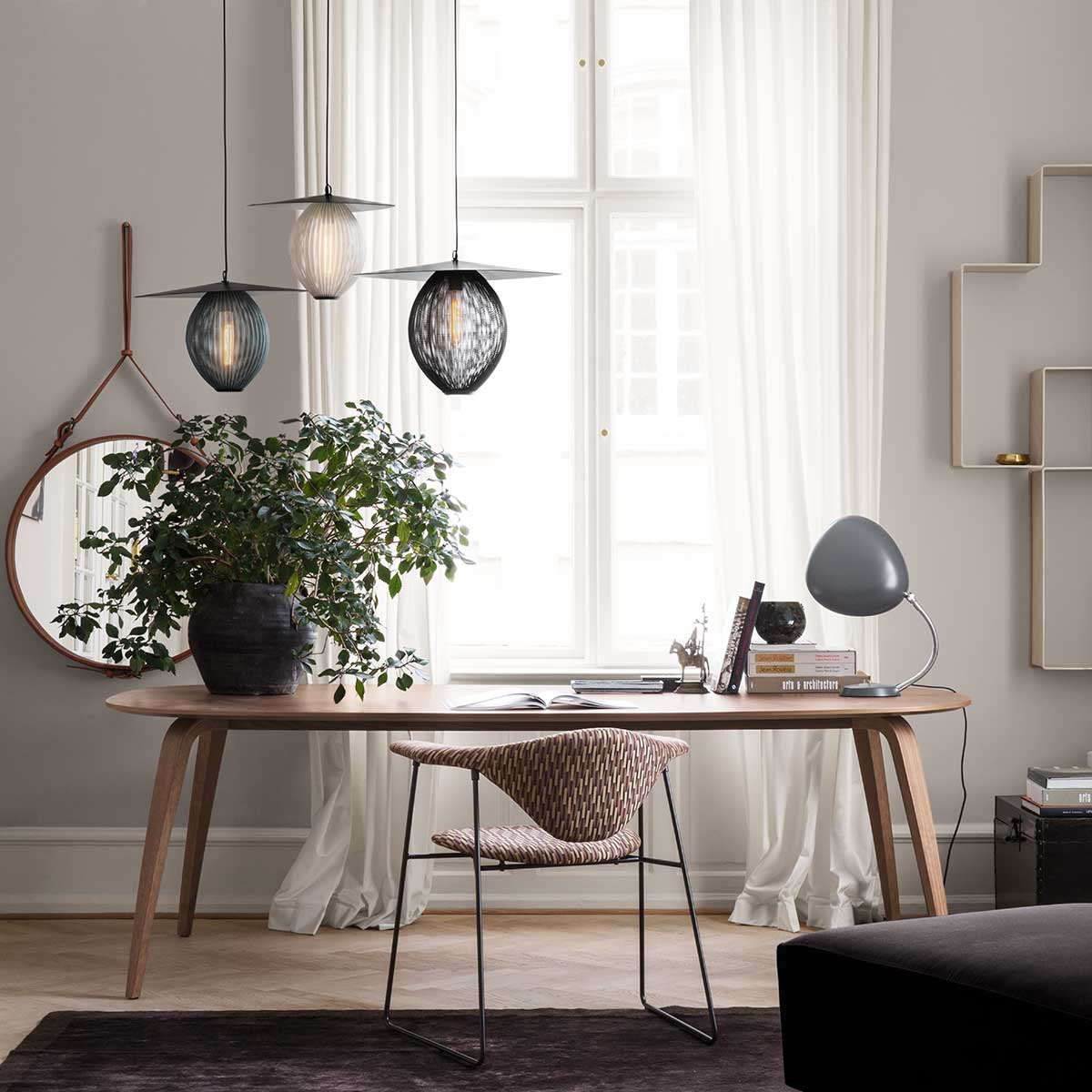Elliptical Dining Table | Oak Semi Matt Lacquered Top