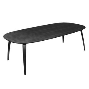 Elliptical Dining Table | Black Stained Ash Semi Matt Lacqured Top