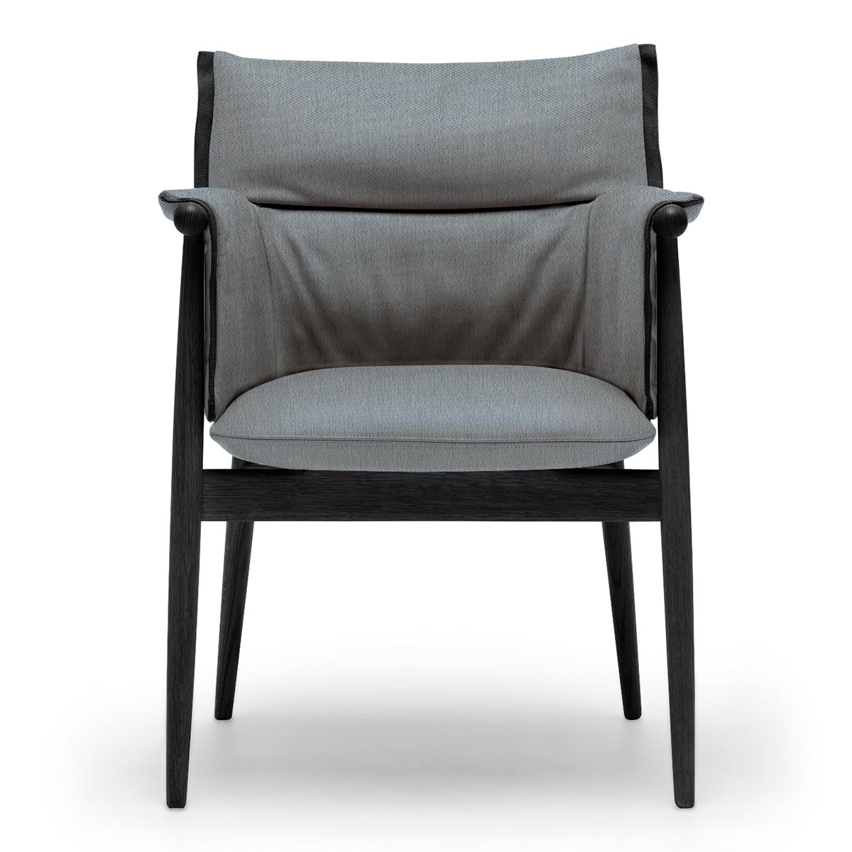 Embrace Armchair E005 | Light Grey Hallingdal 130 Black Edge Strip