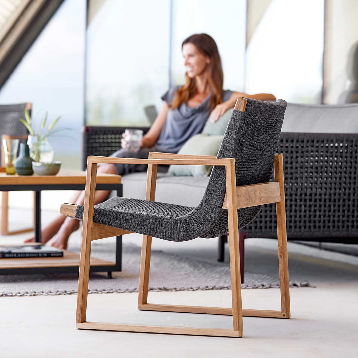 Endless Lounge Chair | Dark Grey Soft Rope