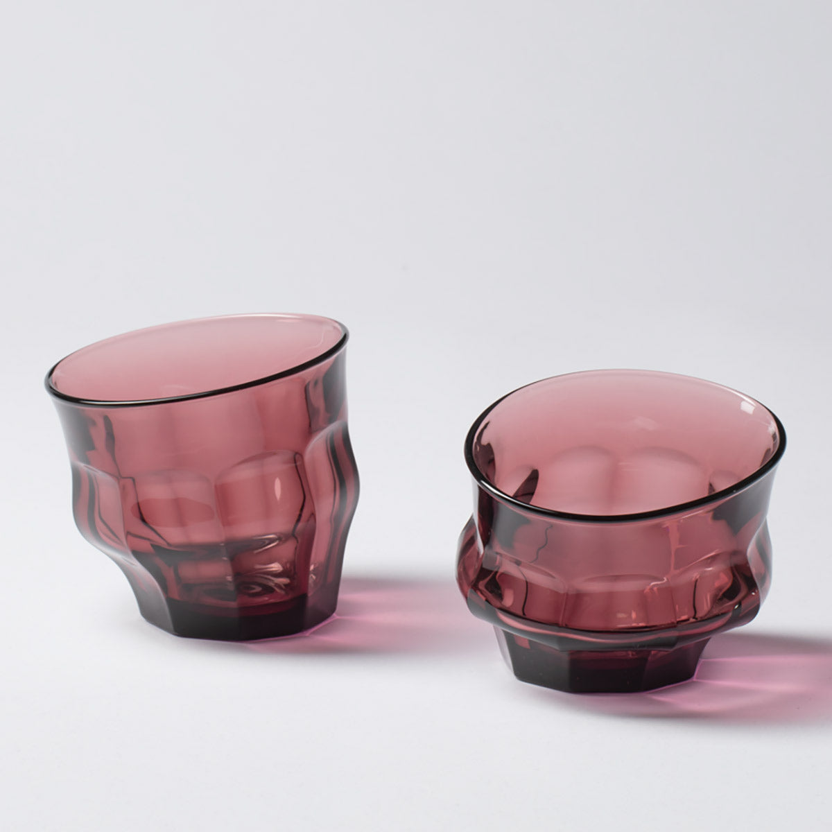 Tipsy Glasses Set of 2 Large | Plum Glass Large Size