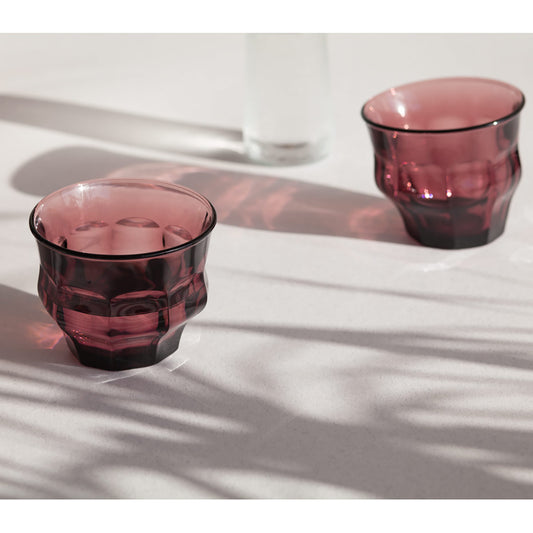 Tipsy Glasses Set of 2 Large | Plum Glass Large Size