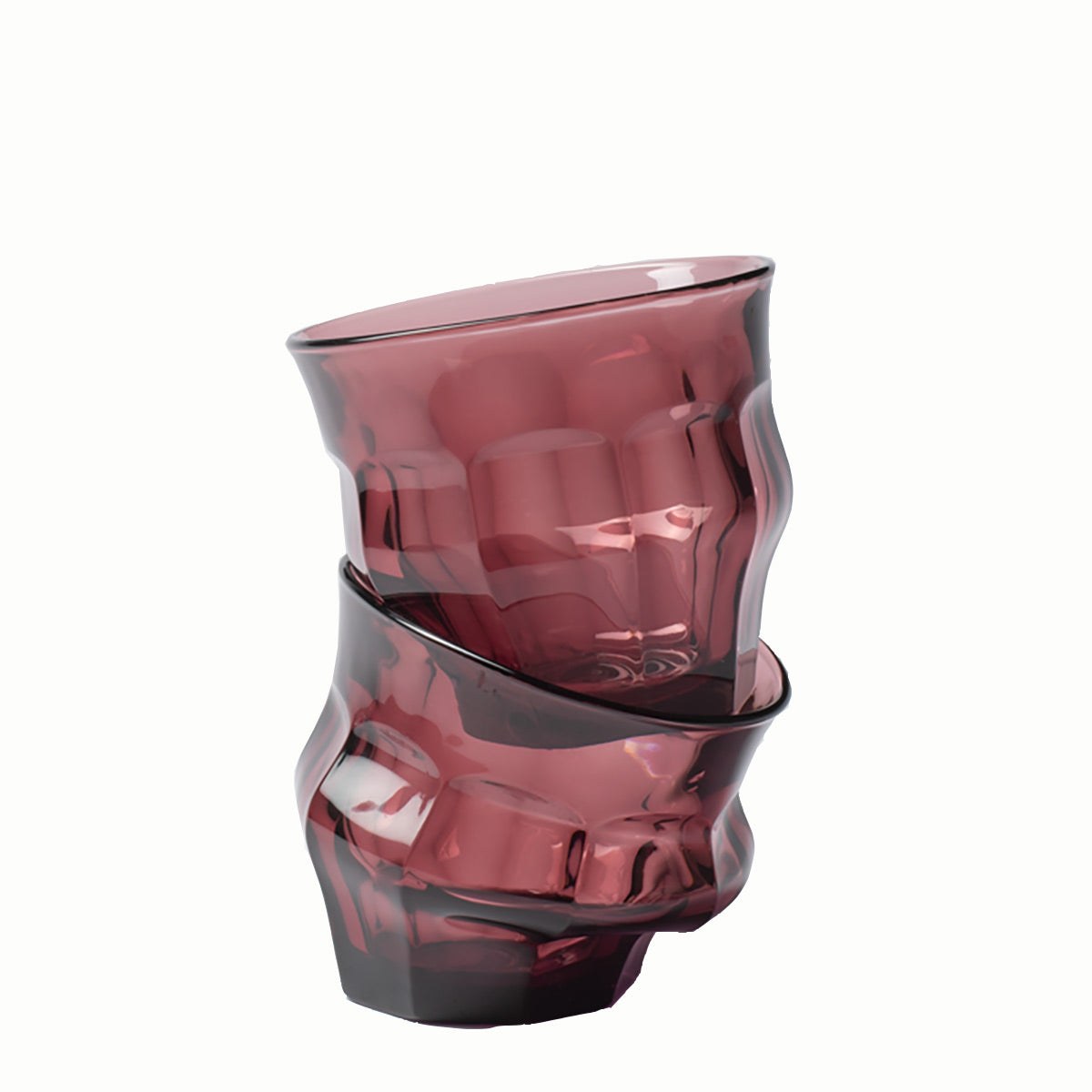 Tipsy Glasses Set of 2 Large | Amber Large Size