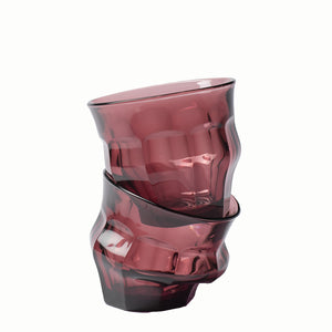 Tipsy Glasses Set of 2 Large | Plum Glass Large Size