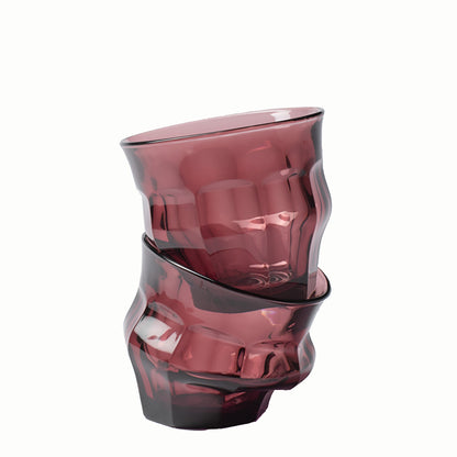 Tipsy Glasses Set of 2 Large | Plum Glass Large Size