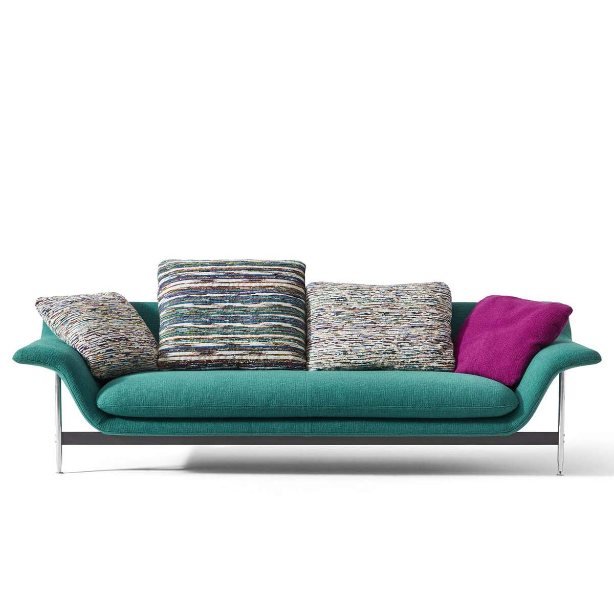 Esosoft 3 Seat High Back Sofa | Linus 13L303 Petroleum Fabric