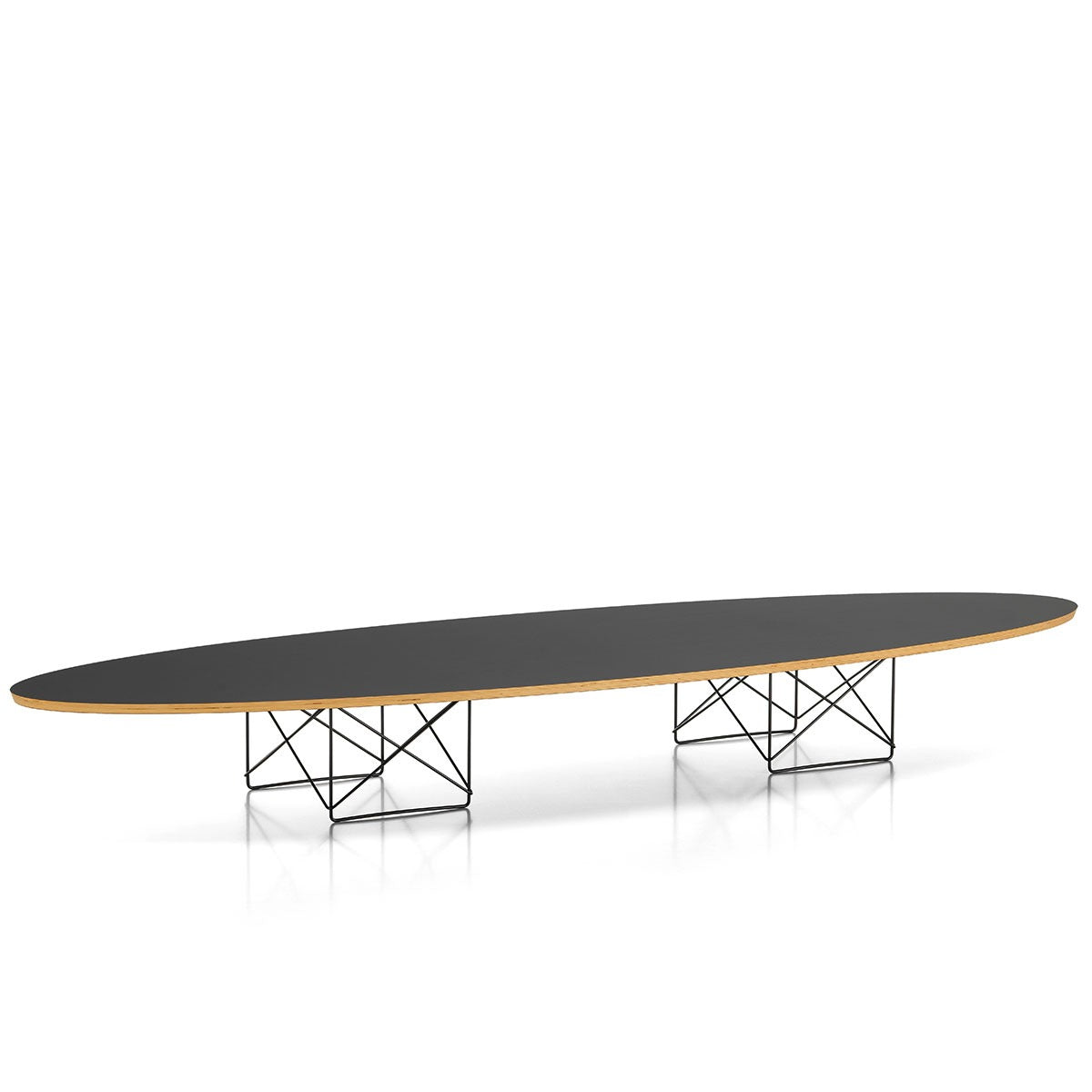 Eames ETR Elliptical Table | Black Laminated Plywood Top