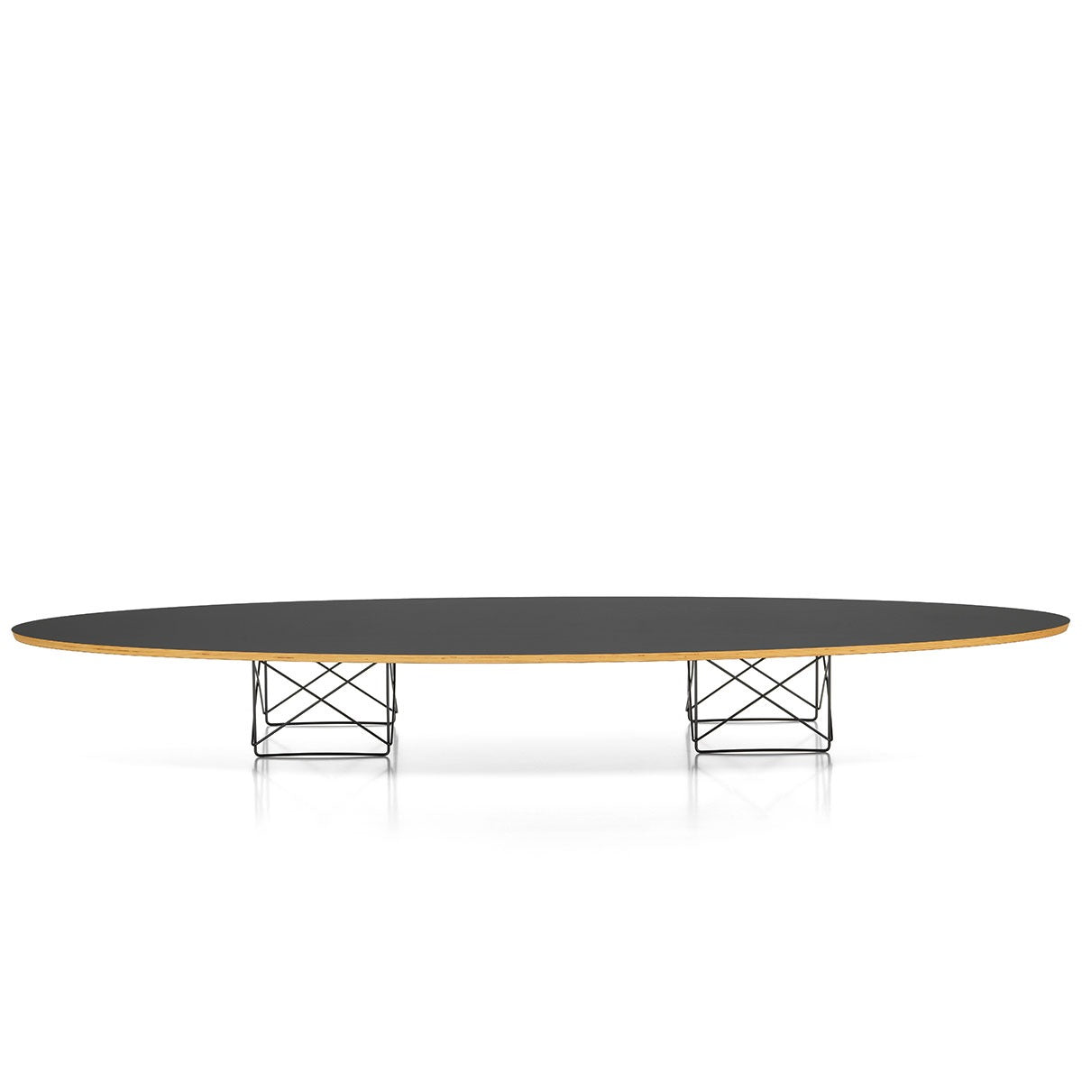 Eames ETR Elliptical Table | Black Laminated Plywood Top