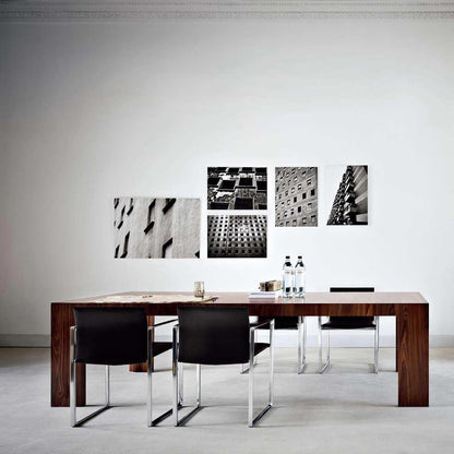 Eve Chair | Black Saddle Leather Seat and Back