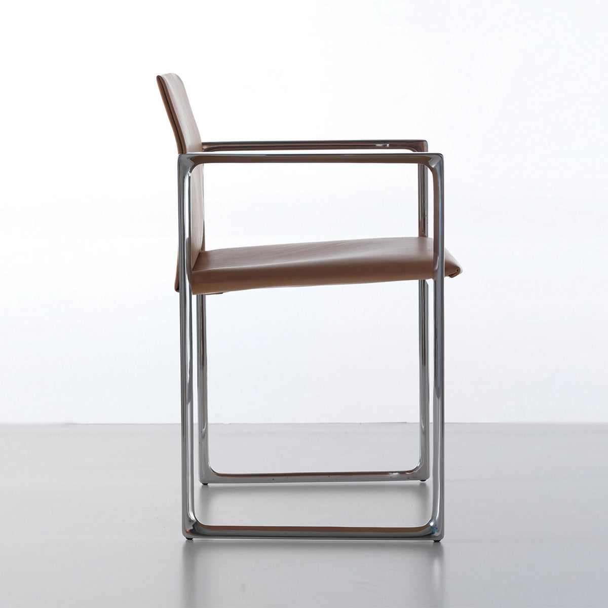 Eve Chair | Brown Saddle Leather Seat and Back