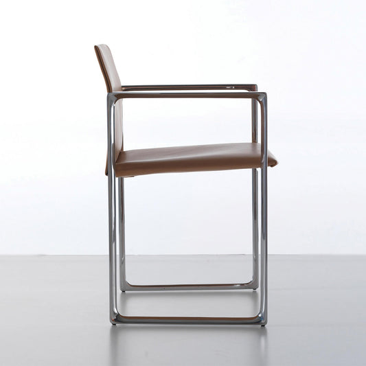 Eve Chair | Brown Saddle Leather Seat and Back