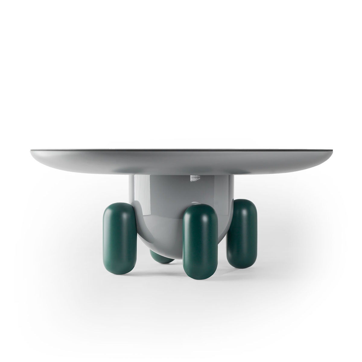 Explorer 3 Coffee Table | Green Legs and Grey Top