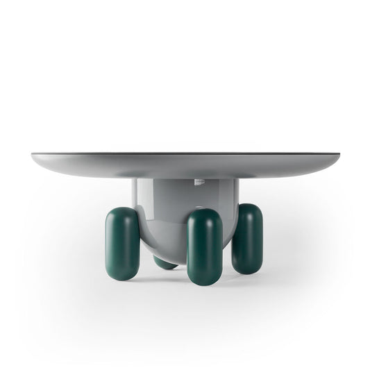 Explorer 3 Coffee Table | Green Legs and Grey Top
