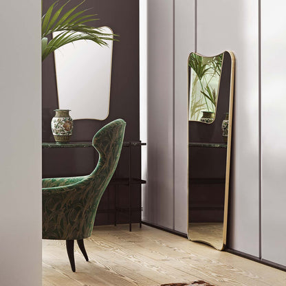 F A 33 Wall Mirror Large | Polished Brass Frame