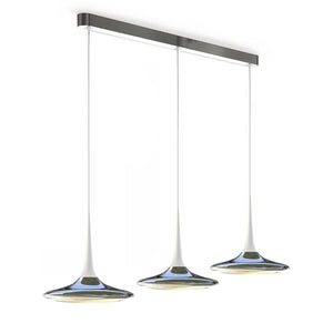 Falling Leaf Trio | Polished Aluminium and White
