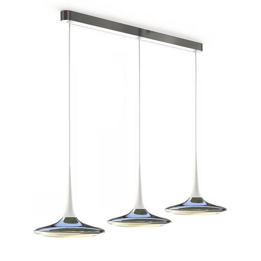 Falling Leaf Trio | Polished Aluminium and White