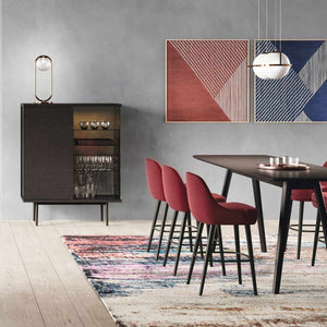 The Farns Highboard | Burned Oak Door on Left
