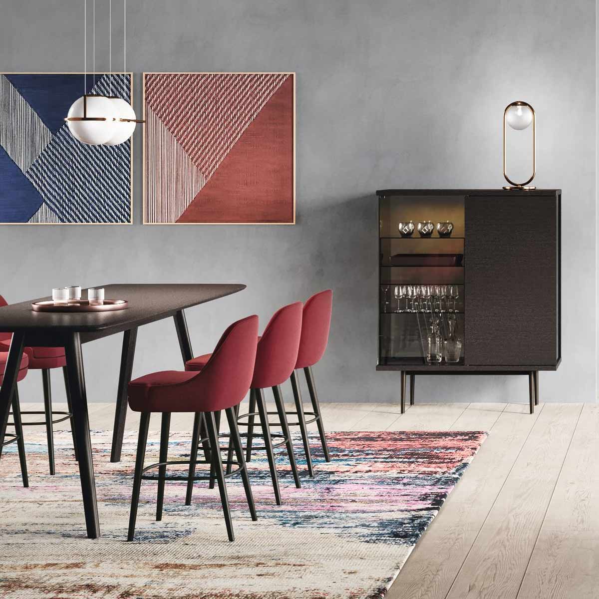 The Farns Highboard | Burned Oak Door on Right