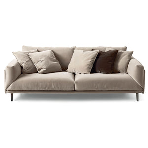 Faubourg 2 Seat Large Sofa | Deep Red Lama 804 Fabric