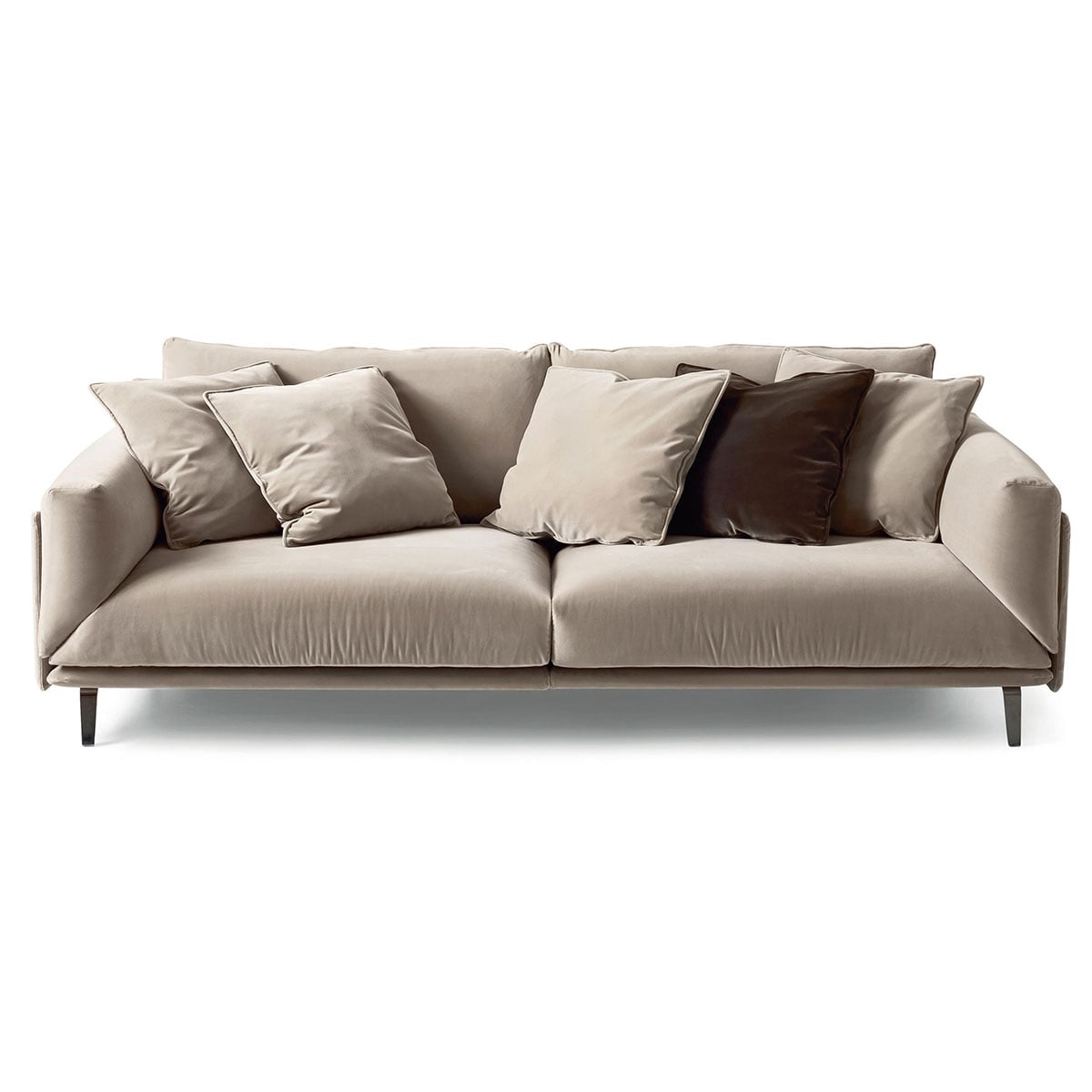 Faubourg 2 Seat Large Sofa | Stone Etoile 25 Fabric