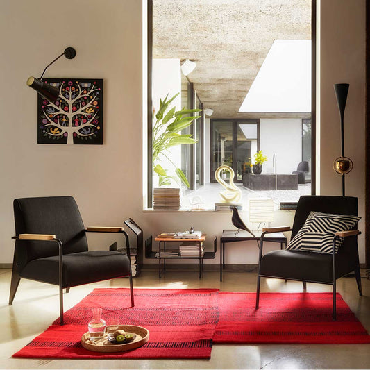 Fauteuil de Salon | Twill Blue Grey 03 with Deep Black Frame
