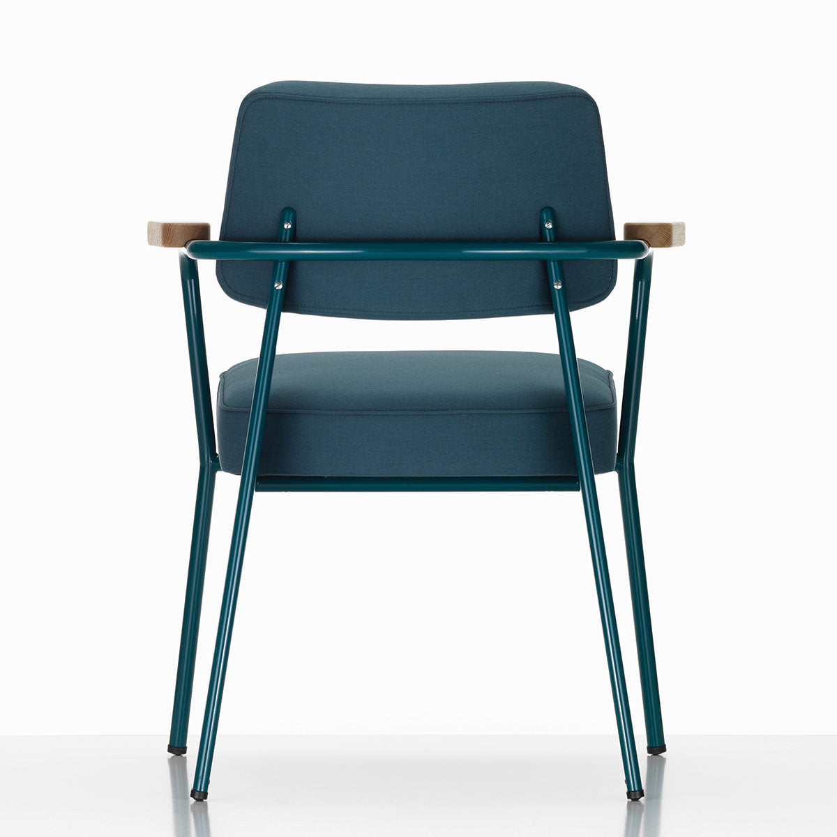 Fauteuil Direction | Premium Leather Smoke Blue 60 with Prouve Bleu Dynastie Frame